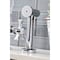 Kingston Brass KS2331NX Industrial Style Bridge Kitchen Faucet with Brass Sprayer, Polished Chrome KS2331NX - alternate 2